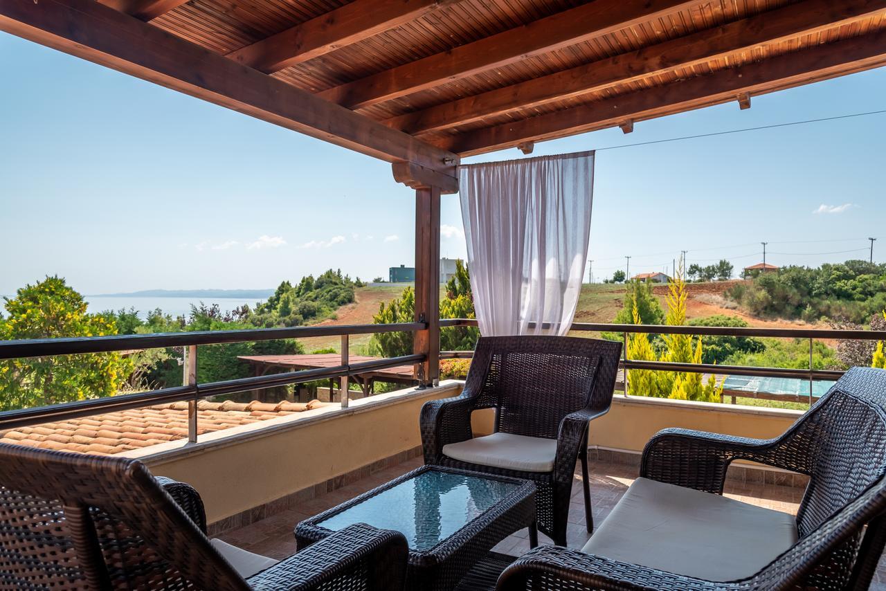 Blue Thea Luxury Villa In Afitos ภายนอก รูปภาพ